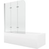 MEXEN/S - Vega obdélníková vana 180 x 80 cm s panelem  + vanová zástěna 120 cm, transparent, chrom 550118080X9012030100