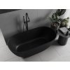 MEXEN - Rimini volně stojící vana z litého mramoru 150 x 75 cm, černá mat 57241507570