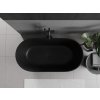MEXEN - Rimini volně stojící vana z litého mramoru 150 x 75 cm, černá mat 57241507570