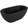 MEXEN - Rimini volně stojící vana z litého mramoru 150 x 75 cm, černá mat 57241507570
