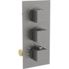 MEXEN - Cube termostatická baterie sprcha/vana 3-output grafit 77503-66