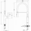 MEXEN - Dina dřezová baterie, chrom / černá 672701-07