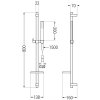 MEXEN/S - Zero SET umyvadlová + sprchová baterie s příslušenstvím DQ02, chrom 71104DQ02-00