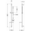 MEXEN/S - Zero SET umyvadlová + sprchová baterie s příslušenstvím DQ02, chrom 71114DQ02-00