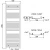 MEXEN - Helios otopný žebřík/radiátor 1800 x 600 mm, 996 W, antracit W103-1800-600-00-66