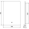 MEXEN - Sun zrcadlo s osvětlením 50 x 70 cm, LED 6000K, 9807-050-070-611-00