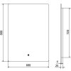 MEXEN - Sun zrcadlo s osvětlením 60 x 80 cm, LED 6000K, 9807-060-080-611-00