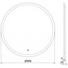 MEXEN - Oro zrcadlo s osvětlením 80 cm, LED 6000K, 9824-080-080-611-00