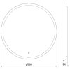 MEXEN - Oro zrcadlo s osvětlením 90 cm, LED 6000K, 9824-090-090-611-00