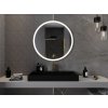 MEXEN - Esso zrcadlo s osvětlením 90 cm, LED 6000K zlatý rám 9825-090-090-611-50