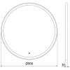 MEXEN - Esso zrcadlo s osvětlením 90 cm, LED 6000K zlatý rám 9825-090-090-611-50