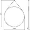 MEXEN - Reni zrcadlo s osvětlením, 100 cm, LED 6000K, černý rám 9812-100-100-611-70