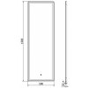 MEXEN - Coro zrcadlo s osvětlením 50 x 150 cm, LED 6000K, černý rám 9817-050-150-611-70
