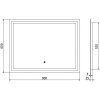 MEXEN - Miko zrcadlo s osvětlením 80 x 60 cm, LED 600 9819-080-060-611-00