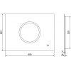 MEXEN - Koga zrcadlo s osvětlením 80 x 60 cm, LED 600 9821-080-060-611-00
