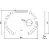 MEXEN - Umba zrcadlo s osvětlením s kosmetickým zrcátkem 80 x 60 cm, LED 600 9822-080-060-611-00