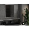 MEXEN - Erma zrcadlo s osvětlením 60 x 80 cm, LED 6000K, černý rám 9814-060-080-611-70