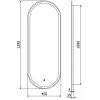 MEXEN - Bono zrcadlo s osvětlením 45 x 120 cm, LED 600 9816-045-120-611-00