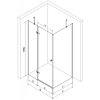 MEXEN/S - ROMA sprchový kout 80x90, grafit, chrom 854-080-090-01-40