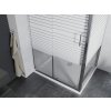 MEXEN/S - Apia sprchový kout posuvný 100x90, sklo transparent/pruhy, chrom + vanička 840-100-090-01-20-4010