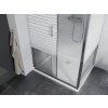 MEXEN/S - Apia sprchový kout posuvný 100x90, sklo transparent/pruhy, chrom + vanička 840-100-090-01-20-4010