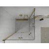 MEXEN/S - Lima Duo sprchový kout 80 x 80, transparent, zlato 856-080-080-50-00-02