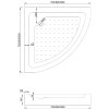 MEXEN/S - Rio čtvrtkruhový sprchový kout 70 x 70, dekor/mráz, chrom + vanička Rio 863-070-070-01-20-4710