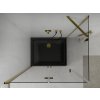 MEXEN/S - Lima sprchový kout zalamovací dveře 100 x 90, transparent, zlatý + Flat černá vanička se sifonem 856-100-090-50-00-4070G