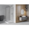 MEXEN/S - Rio čtvercový sprchový kout 80 x 80, mráz, chrom + vanička se sifonem Rio, bílá 860-080-080-01-30-4510