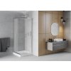 MEXEN/S - Rio čtvercový sprchový kout 80 x 80, mráz, chrom + vanička se sifonem Rio, bílá 860-080-080-01-30-4510