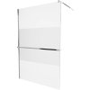MEXEN/S - KIOTO Sprchová zástěna WALK-IN s poličkou a držákem ručníků 70 x 200, transparent/matné sklo 8 mm, chrom 800-070-121-01-35