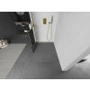 MEXEN/S - KIOTO Sprchová zástěna WALK-IN s poličkou a držákem ručníků 70 x 200, transparent/černá 8 mm, zlatá 800-070-121-50-77