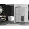 MEXEN/S - KIOTO Sprchová zástěna WALK-IN s poličkou a držákem ručníků 80 x 200, transparent/černá 8 mm, chrom 800-080-121-01-70