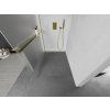 MEXEN/S - KIOTO Sprchová zástěna WALK-IN s poličkou a držákem ručníků 80 x 200, matné sklo 8 mm, zlatá 800-080-121-50-30