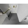 MEXEN/S - KIOTO Sprchová zástěna WALK-IN s poličkou a držákem ručníků 80 x 200, transparent 8 mm, zlatá 800-080-121-50-35