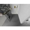 MEXEN/S - KIOTO Sprchová zástěna WALK-IN s poličkou a držákem ručníků 80 x 200, transparent/bílý vzor 8 mm, zlatá 800-080-121-50-85
