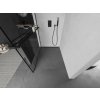 MEXEN/S - KIOTO Sprchová zástěna WALK-IN s poličkou a držákem ručníků 80 x 200, transparent/černá 8 mm, černá 800-080-121-70-78