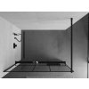 MEXEN/S - KIOTO Sprchová zástěna WALK-IN s poličkou a držákem ručníků 80 x 200, transparent/černá 8 mm, černá 800-080-121-70-78