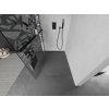 MEXEN/S - KIOTO Sprchová zástěna WALK-IN s poličkou a držákem ručníků 80 x 200, transparent/bílý dekor 8 mm, černá 800-080-121-70-85