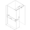 MEXEN/S - KIOTO Sprchová zástěna WALK-IN s poličkou a držákem ručníků 80 x 200, transparent/bílý dekor 8 mm, černá 800-080-121-70-85