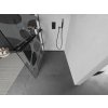 MEXEN/S - KIOTO Sprchová zástěna WALK-IN s poličkou a držákem ručníků 90 x 200, transparent/bílý dekor 8 mm, černá 800-090-121-70-97