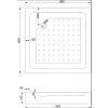 MEXEN/S - Rio sprchový kout čtverec 80 x 80, transparent, zlato + vanička Rio včetně výpustě 860-080-080-50-00-4510