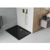 MEXEN/S - Flat sprchová vanička obdélníková slim 110 x 70, černá + zlatý sifon 40707011G