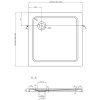MEXEN - Flat sprchová vanička čtvercová slim 70 x 70, černá 40707070