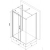 MEXEN/S - OMEGA sprchový kout 3-stěnný 110x80, transparent, chrom + vanička včetně sifonu 825-110-080-01-00-3s-4010