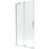 MEXEN/S - Velar Dvoukřídlá posuvná vanová zástěna 95 x 150 cm, transparent, chrom 896-095-000-01-01