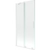 MEXEN/S - Velar Dvoukřídlá posuvná vanová zástěna 95 x 150 cm, transparent, bílá 896-095-000-01-20