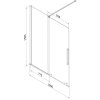 MEXEN/S - Velar Dvoukřídlá posuvná vanová zástěna 160 x 150 cm, transparent, chrom 896-160-000-01-01