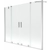 MEXEN/S - Velar Duo Dvoukřídlá posuvná vanová zástěna 200 x 150 cm, transparent, chrom 896-200-000-02-01