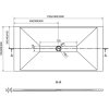 MEXEN/S - Toro obdélníková sprchová vanička SMC 180 x 90, bílá, mřížka černá 43109018-B